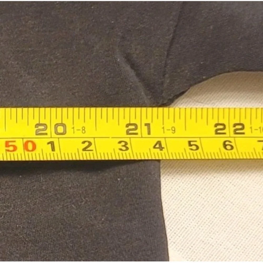 Chico's Size 1 Medium Black 100% Cotton T-Shirt Short Sleeve Crew Neck Casual - Picture 5 of 8
